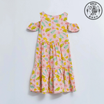 【SOLO Vintage】LCW Tropical Fruit Girls Sleeveless Dress Pure Cotton Pink Made in Turkey 8-9y, , large