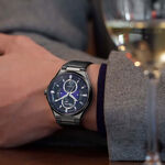 CITIZEN 星辰 鈦金屬 光動能三重日曆月相手錶-紫/42mm BU0066-11W, , large