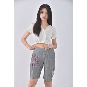 (L) 棉質純棉灰色短褲二手衣