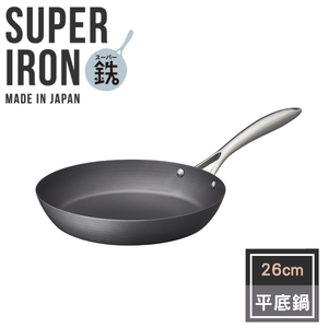 【vitacraft】Japan-Made Nitrided Iron Uncoated Single-Handle Frying Pan 26cm (Super Iron Series)