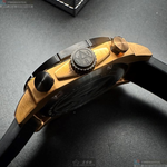 [星晴錶業]新品牌手錶,44mm,AV52662黑色錶面玫瑰金錶殼深黑色真皮皮革錶帶款, , large