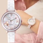 Relax Time RT-110S 拾光花語 太陽能陶瓷女錶 RT-110S-01, , large