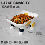 [高安實業]毛核子 陶瓷動物胖胖碗 碗架 貓碗 狗碗 陶瓷 250ml 大容量寵物碗-黑色, , large