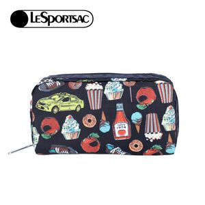 |快速出貨|Lesportsac Rectangular Cosmetic 長形化妝包/ 紐約美食插畫風