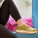 【JONIRO】台灣製造 拇趾外翻 FOOTLOOSE  寬楦 舒適 透氣 氣墊鞋款 _女鞋 亞麻綠(部分鞋款有現貨), , large