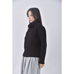 (L) love field質感黑色長袖上衣二手衣, , large