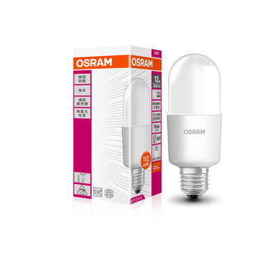[凌騰科技]歐司朗OSRAM 12W STICK LED G3 E27燈泡-自然光 4入組