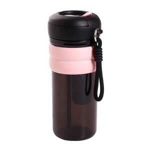 Colorful sports straw water bottle