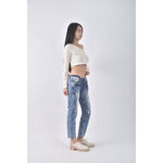 (2XL) someone jeans丹寧牛仔刷破藍色長褲二手衣, , large