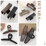 [夢巴黎] 韓系鯊魚夾 抓夾 鯊魚夾 大髮夾 方形夾 髮夾 鯊魚夾韓國 方形鯊魚夾 盤髮 髮夾 韓系髮夾 大鯊魚夾 髮飾, , large