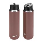NIKE SS RECHARGE 吸管保冷瓶 24OZ 運動水壺 隨身杯 水瓶 耐用 便攜 人體工學 防漏 黑 咖啡紅, , large