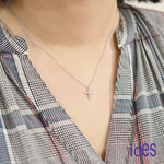 [ides愛蒂思] 成年禮 生日禮 日系輕珠寶OL系列設計款14K金鑽石項鍊鎖骨鍊/十字架（大）, , large