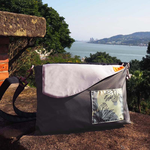 Eco-friendly Crossbody bag & tote bag Two-in-one, Reversible yoyo bag (Mist blue), , large