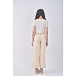 (S) honeysuckle rose高腰丹寧牛仔直筒杏色長褲二手衣, , large