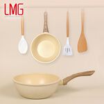 【LMG】香草系列日式不沾炒鍋20cm無鍋蓋 適用各種爐具, , large