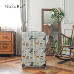 NaSaDen [ Stripe Cat ] 22" Carry on Zipper Luggage, , large