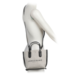 LONGCHAMP Essential 帆布及牛皮手提/斜背二用包(XS)/自然色, , large