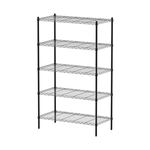 【Y HOUSE】90x45x150cm Lightweight Five-layer Iron Rack Iron Rack Shelf - Painted Black, , large