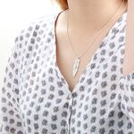 【Angel & Me】印地安羽毛(大) Feather 925 純銀 項鍊 生日 週年 畢業 情人節 聖誕節 禮物, , large