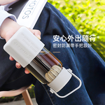 【上手家居】玻璃泡茶杯650ml-灰色(泡茶水壺/茶水分離杯/茶水分離/泡茶瓶), , large