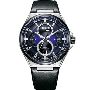 CITIZEN 星辰 鈦金屬 光動能三重日曆月相手錶-紫/42mm BU0066-11W