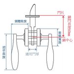 水平鎖 通道鎖 加安牌 不銹鋼磨砂色 LF603 無鑰匙  全白鐵  鎖閂60mm 左右不分邊都適用, , large