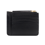 Tory Burch Robinson 紋理皮革多功能拉鍊卡片夾/黑色, , large
