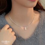 【Gulicc 】古莉可 項鍊 碎銀子單顆珍珠吊墜鎖骨鍊, , large