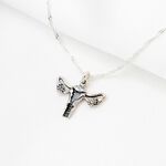 【Angel & Me】Uterus S925 Sterling Silver Organ Necklace Feminine Power Mother Day, , large