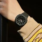 CASIO 卡西歐 G-SHOCK 八角 黑色霧面雙顯手錶 GMA-S2100-1A, , large