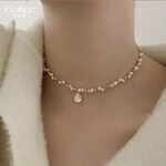 【Gulicc】古莉可 項鍊 歐美典雅纏繞珍珠女王鎖骨鍊, , large