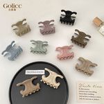 【Gulicc 】古莉可 髮夾 美拉德色系凱旋門雙C抓夾, , large