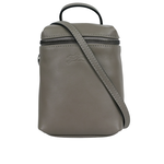 LONGCHAMP Le Pliage Xtra XS 小牛皮拉鍊迷你手提/斜背二用包/斑鳩灰, , large