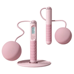 【A&R】智能計數負重跳繩-大球長繩款 粉色, , large