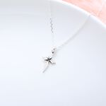 【Angel & Me】Star of Bethlehem Cross 925 sterling silver necklace Christmas gift, , large