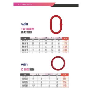 WIN 五金 台灣製造 WIN 1/2=1.5T 圓形鋼圈 橢圓形鋼圈 吊重鋼圈 起重鋼圈 特殊吊鍊 吊鍊組 吊重產品 吊重圈 吊環