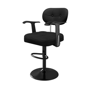 【G+居家】免組裝 摩登雲朵扶手360度旋轉圓盤固定高腳椅(氣壓升降椅/高腳椅/吧檯椅/中島椅/酒吧高凳/收銀高椅凳)