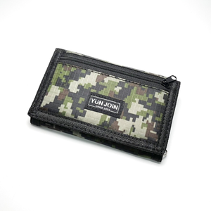 【YUN JOIN】 Camouflage tri-fold short folder