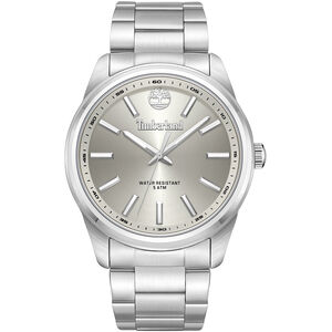 Timberland 天柏嵐 休閒時尚大三針鋼帶手錶-45mm/銀 TDWGG0030001