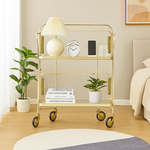 【AOTTO】免組裝輕奢質感折疊置物推車(AS-301), , large