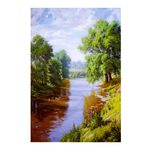 【御畫房】盛夏風光 國家一級畫師手繪油畫60×90cm(VF-97), , large