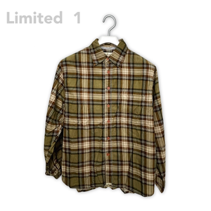 Retro plaid shirt army green