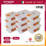 【義大利OMADA】主廚CHEF 單手易拉 PP保鮮盒1Lx3+1.5Lx3+2.3Lx3(嚴選九件組)灰色, , large