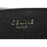 CELINE TILLY 凱旋標誌亮面小牛皮彎月包/肩背包/黑色, , large