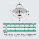 強力磁吸吊環扣 耐重 O型環 吊環磁鐵 釹鐵硼 強磁 吸磁 圓形 強磁掛環 吊環 強力磁鐵 打撈磁鐵 露營用, , large