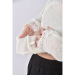 (S) hello蕾絲白色長袖上衣二手衣, , large