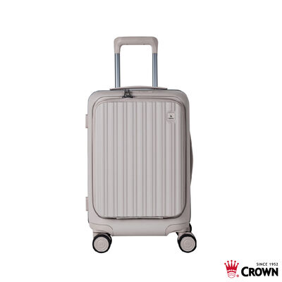 【CROWN 皇冠】C-F5278H-21吋前開框架登機箱-燕麥奶