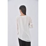 (S) the pin質感露肩白色長袖上衣二手衣, , large