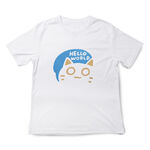 JZ TEE 黑貓-Hello World 印花短袖T恤, , large