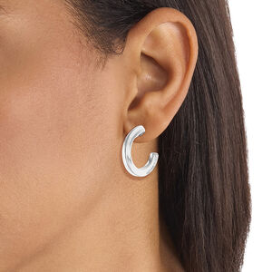 Calvin Klein CK TWISTED RING 扭紋環形耳環 送禮推薦-銀 35000310